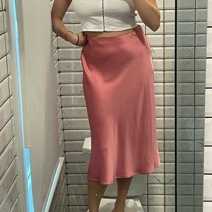 Pink Zara slip skirt size L